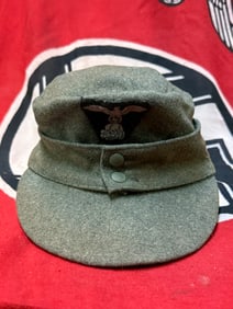 WW2 German Third Reich Waffen SS Winter Green Woolen Cap