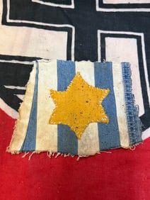 WW2 GERMAN CONCENTRATION CAMP STAR OF DAVID UNIFORM CUT OFF