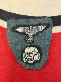 WW2 German Waffen SS Cap Insignia Set Cutoff Style