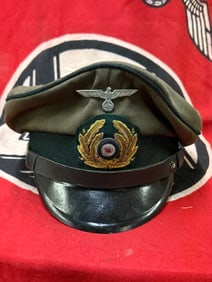 German WWII Wehrmacht Army Heer Infantry EM & NCO Schirmmütze Visor Cap 1939 Maker Marked