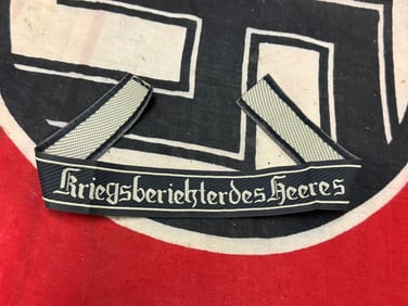 WW2 GERMAN WAFFEN SS KRIEGSBARIEBTERDES HEERES CUFF TITLE