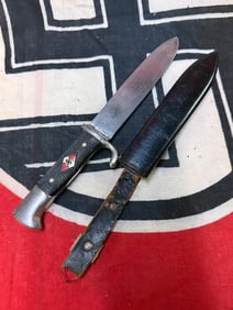 WW2 GERMAN HITLER YOUTH DAGGER BY ROB MULLER SOLINGEN MERSHEID GES. GESCHUTZT