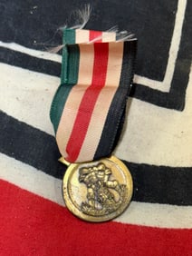 RARE WW2 ITALIAN GERMAN AFRIKA KORPS MEDAL WITH RIBBON