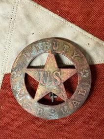 SCARCE 1800'S DEPUTY US MARSHAL POLICE BADGE
