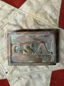 SCARCE CIVIL WAR CONFEDERATE CSA BELT PLATE BUCKLE
