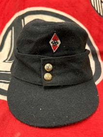 RARE WW2 GERMAN HITLER YOUTH M-43 SKI CAP WITH MAKER STAMP