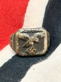 WW2 GERMAN LUFTWAFFE CONDOR LEGION 800 SILVER RING