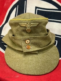RARE WW2 GERMAN NSDAP POLITICAL LEADER CAP WITH MAKER STAMP