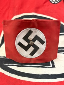WW2 GERMAN NSDAP POLITICAL LEADER ARMBAND WITH RZM PAPER TAG