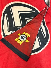 SCARCE WW2 GERMAN SA SPORTS DOUBLE SIDED PENNANT
