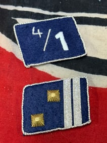 PAIR OF WW2 GERMAN COLLAR TABS WITH RZM PAPER TAG