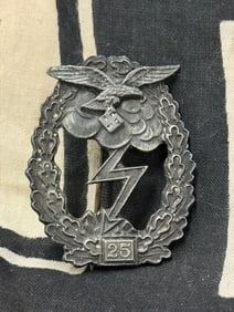 WW2 GERMAN GROUND ASSAULT BADGE FOR 25 ENGAGEMENTS