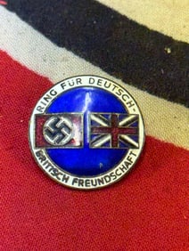 WW2 Germany Munich Pact Enameled Alliance Pin By Descheler & Sohn Ges. Gesch.