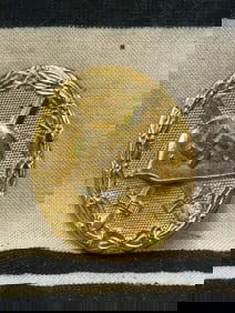 RARE WW2 GERMAN WOUND BADGE IN GOLD MARKED ON REVERSE
