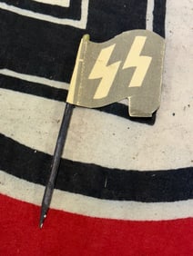 WW2 GERMAN WAFFEN SS PAPER HAND FLAG BY RZM M5/43