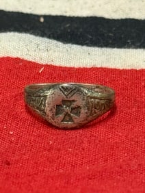 RARE WW1 GERMAN PRUSSIAN 800 SILVER RING