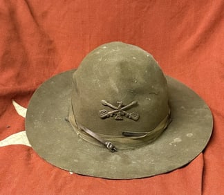 INDIAN WARS SLOUCH HAT WORN BY A MEMBER OF CUSTERS 7TH CAVALRY