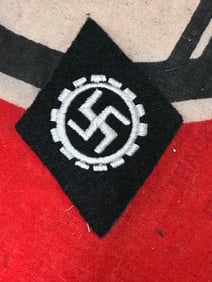 WW2 GERMAN 3RD REICH DAF COLLAR TAB