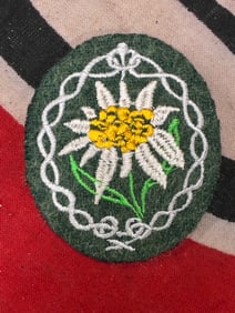 WW2 German Army Mountain Troops Gebirgsjager Sleeve Edelweiss