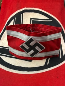 WWII HJ National Socialist Youth Organization Student League Member Armband with RZM Tag - NSDStB