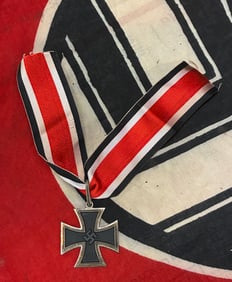 LARGE SIZED WW2 GERMAN KNIGHT'S CROSS OF THE IRON CROSS WITH RIBBON
