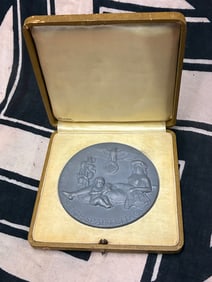 Cased 1939 Rally for Peace Nuremburg Heavy Metal Award 3rd Place Medallion