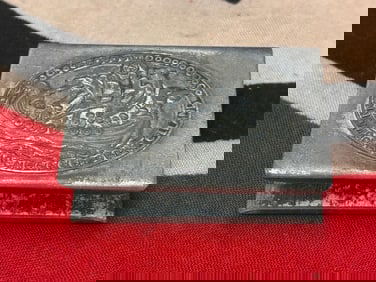 RARE WW2 GERMAN SS WIKING OFFICER SILVER MATCHBOX COVER CASE