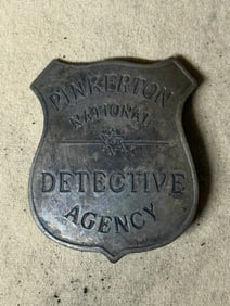 RARE CIVIL WAR PINKERTON NATIONAL DETECTIVE AGENCY BADGE