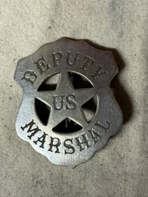 ANTIQUE 1800'S DEPUTY US MARSHAL BADGE