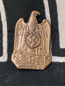 WW2 German NSDAP Reichsparteitag Nuremberg 1933 Badge