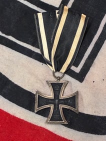 RARE WW1 GERMAN PRUSSIAN IRON CROSS WITH RIBBON