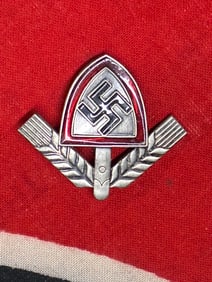 WW2 German NSDAP RAD Badge By Ges. Gesch. B&N