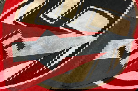 German WWII Hitler Youth HJ Pennant: German WWII Hitler Youth HJ Pennant. German WWII Hitler Youth HJ Pennant-This is produced in red bunting with a white stripe dividing it down the center. It is two-sided Pennant is multi piece constru