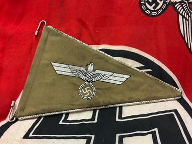 German WWII Army Heer Officer Vehicle Staff Car Pennant Flag