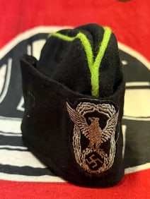 WW2 German 3rd Reich Polizei Feldmuetze fuer Panzereinheiten. Very rare!!