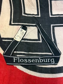 WW2 German Waffen SS Flossenburg Concentration Camp Cuff Title With RZM Paper Tag