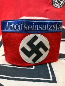 WW2 German Labor Arbeitseinsatzstab Armband With RZM Paper Tag