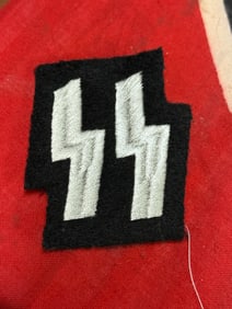 WW2 GERMAN SS Members Runic Breast Insignia With RZM Paper Tag