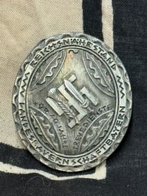 WW2 German Reichsnährstand Landesbauernschaft Bayern 40 Year Long Service Award 900 SILVER