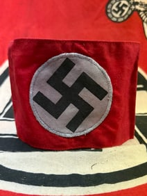 WW2 GERMAN NSDAP POLITICAL ARMBAND WITH RZM PAPER TAG