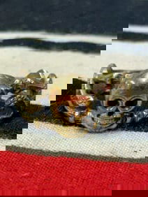 WW2 GERMAN TOTENKOPF SS SKULL WITH SNAKES 800 SILVER RING
