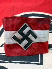 SCARCE WW2 GERMAN HITLER YOUTH ARMBAND WITH RZM PAPER TAG