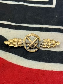 WW2 GERMAN AIR TO GROUND SUPPORT CLASP IN GOLD