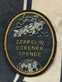 WW2 GERMAN ZEPPELIN ECKENER SPENDE SILK BADGE BY CLEMENS WAGNER