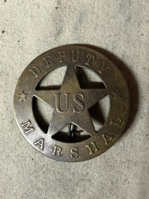 ANTIQUE 1800'S DEPUTY US MARSHAL BADGE