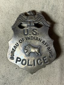 ANTIQUE 1800'S U.S. BUREAU OF INDIAN AFFAIRS POLICE BADGE