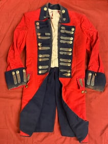 REVOLUTIONARY WAR BRITISH RED COAT OFFICER'S COAT JACKET