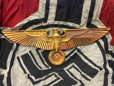 WW2 GERMAN REICHTAG EAGLE PLAQUE WITH PROVENANCE - VET BRING BACK