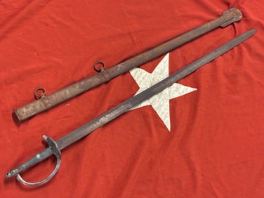 CIVIL WAR CONFEDERATE CSA SOUTHER REBEL OFFICERS SWORD WITH SHEATH