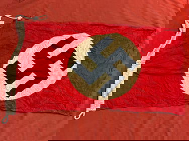 WW2 GERMAN NSDAP POLITICAL FLAG BY GOSCH 60X90